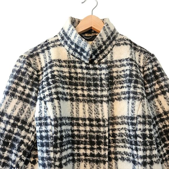 Banana Republic 100% Wool Plaid Belted Fall Winter Jacket Coat Size XL. - Picture 7 of 15